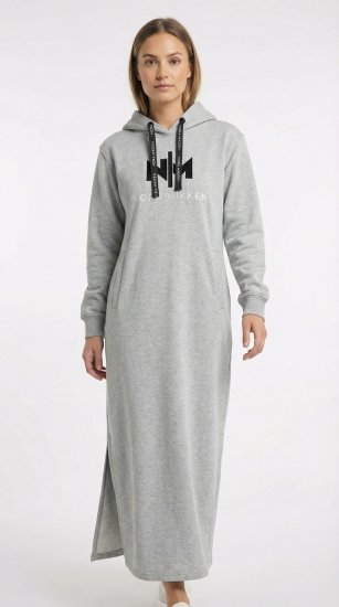 Nora Mikken MARI Maxi Hoodie Dress Grey - Trøjer og hættetrøjer - 