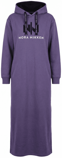 Nora Mikken MARI Maxi Hoodie Dress Purple - Trøjer og hættetrøjer - Sweatere & hoodies til kvinder