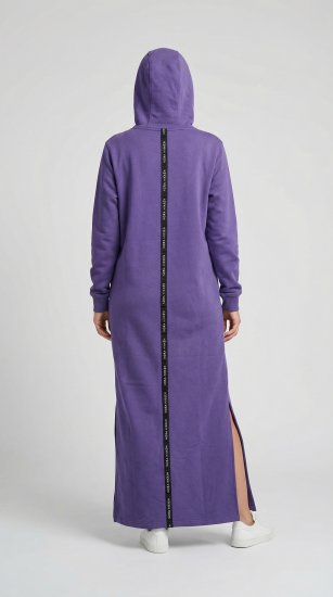 Nora Mikken MARI Maxi Hoodie Dress Purple - Trøjer og hættetrøjer - Sweatere & hoodies til kvinder