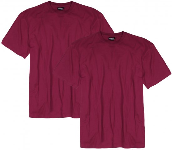 Adamo Marlon Comfort fit 2-pack T-shirt Blackberry - T-shirts - T-shirts i store størrelser - 2XL-14XL