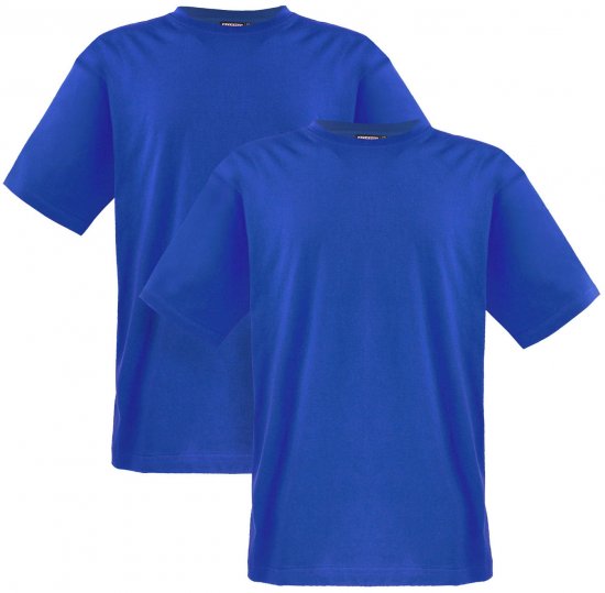 Adamo Marlon Comfort fit 2-pack T-shirt Royal Blue - T-shirts - T-shirts i store størrelser - 2XL-14XL