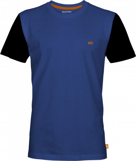 Motley Denim Granada Black Short Sleeved T-Shirt Royal Blue - T-shirts - T-shirts i store størrelser - 2XL-14XL