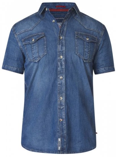 D555 Mike Denim Shirt - Skjorter - Skjorter til store mænd 2XL- 8XL
