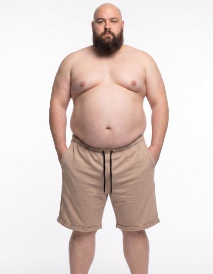 20 Nodi Bora Joggingshorts Beige - Joggingbukser og shorts - Sweatpants og Sweatshorts 2XL-12XL