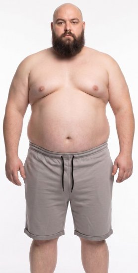 20 Nodi Bora Joggingshorts Grå - Joggingbukser og shorts - Sweatpants og Sweatshorts 2XL-12XL