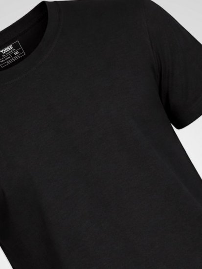 D555 Smartly T-shirt med rund hals Sort 5-pak - T-shirts - T-shirts i store størrelser - 2XL-14XL