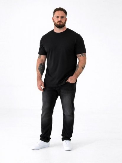 D555 Smartly T-shirt med rund hals Sort 5-pak - T-shirts - T-shirts i store størrelser - 2XL-14XL