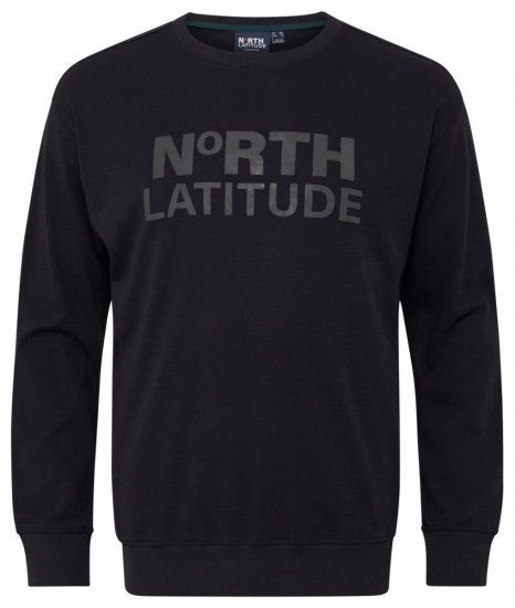 North Latitude 53123 Sweatshirt med logo Sort - Trøjer og hættetrøjer - Trøjer og Hættetrøjer i store størrelser - 2XL-14XL