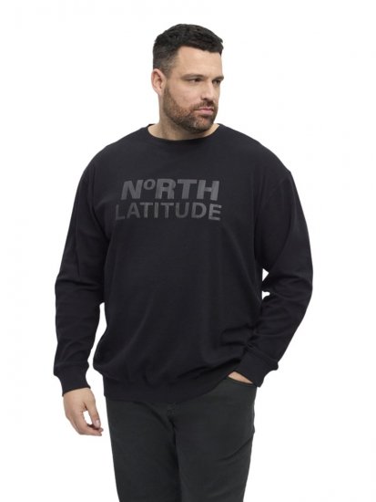 North Latitude 53123 Sweatshirt med logo Sort - Trøjer og hættetrøjer - Trøjer og Hættetrøjer i store størrelser - 2XL-14XL