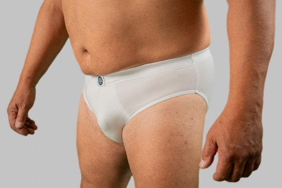 20 Nodi Stretch Cotton Briefs with Internal Elastic Band and Low Rise White - Undertøj og badetøj - Badetøj og Undertøj i store størrelser 