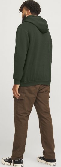 Jack & Jones Bradley Hoodie Dark Green - Trøjer og hættetrøjer - Trøjer og Hættetrøjer i store størrelser - 2XL-14XL