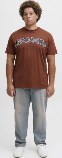 Jack & Jones Caleb Varsity T-Shirt Red - T-shirts - T-shirts i store størrelser - 2XL-14XL