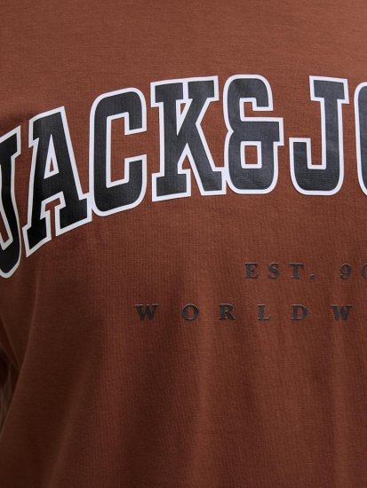 Jack & Jones Caleb Varsity T-Shirt Red - T-shirts - T-shirts i store størrelser - 2XL-14XL