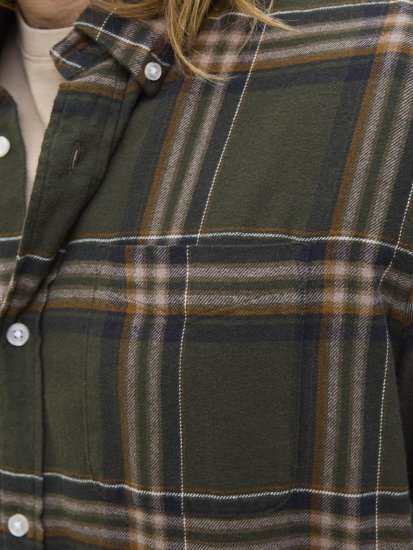 Jack & Jones Classic Flannel Long Sleeve Shirt Green - Skjorter - Skjorter til store mænd 2XL- 8XL