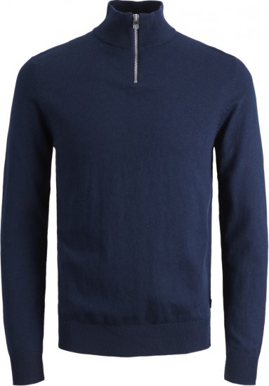 Jack & Jones Emil Knitted Pullover Blue - Trøjer og hættetrøjer - Trøjer og Hættetrøjer i store størrelser - 2XL-14XL