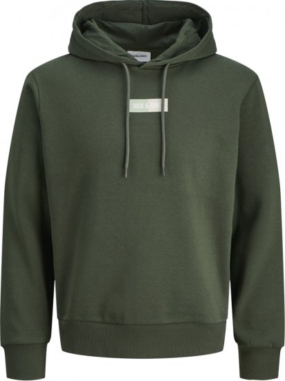 Jack & Jones Pan Hoodie Green - Trøjer og hættetrøjer - Trøjer og Hættetrøjer i store størrelser - 2XL-14XL