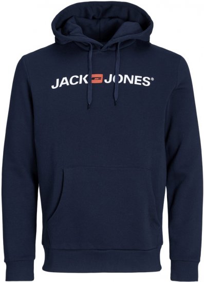 Jack & Jones ECORP Old Logo Hoodie Blue - Trøjer og hættetrøjer - Trøjer og Hættetrøjer i store størrelser - 2XL-14XL