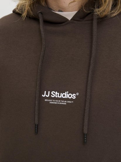 Jack & Jones Soho Hoodie Brown - Trøjer og hættetrøjer - Trøjer og Hættetrøjer i store størrelser - 2XL-14XL