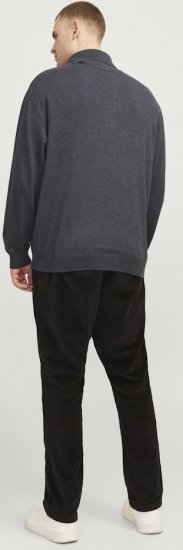 Motley Denim Big Sizes for Men Jack & Jones Knitted Sweater Dark Grey