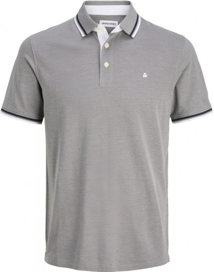 Jack & Jones Paulos Polo Short Sleeve Grey - Polotrøjer - Polotrøjer 2XL-8XL