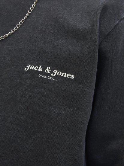 Jack & Jones Dover Sweatshirt Black - Trøjer og hættetrøjer - Trøjer og Hættetrøjer i store størrelser - 2XL-14XL