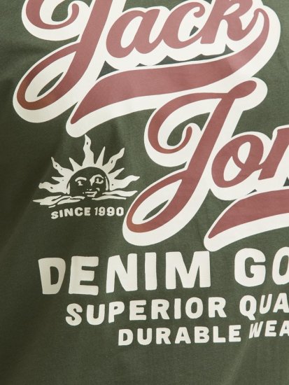 Jack & Jones Logo 2COL T-Shirt Green - T-shirts - T-shirts i store størrelser - 2XL-14XL