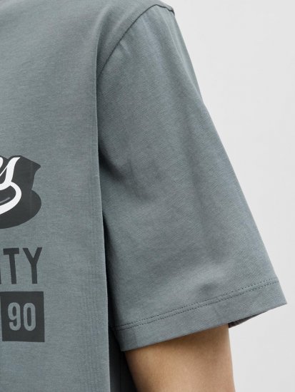 Jack & Jones Logo 2COL T-shirt Grey - T-shirts - T-shirts i store størrelser - 2XL-14XL