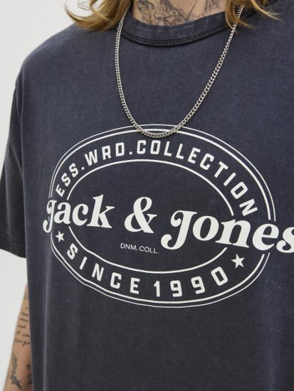 Jack & Jones Dover T-Shirt Short Sleeve Black - T-shirts - T-shirts i store størrelser - 2XL-14XL