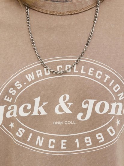 Jack & Jones Dover T-shirt Short Sleeve Brown - T-shirts - T-shirts i store størrelser - 2XL-14XL