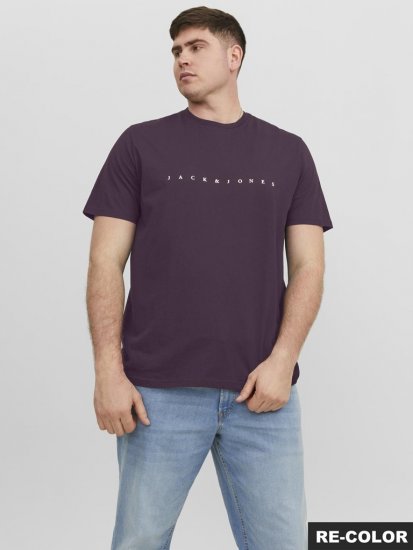 Jack & Jones STAR T-Shirt Purple - T-shirts - T-shirts i store størrelser - 2XL-14XL