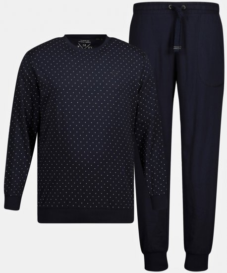 JP1880 Pyjamas Two-piece Long Sleeve and Long Trousers Navy - Undertøj og Badetøj - Badetøj og Undertøj i store størrelser 