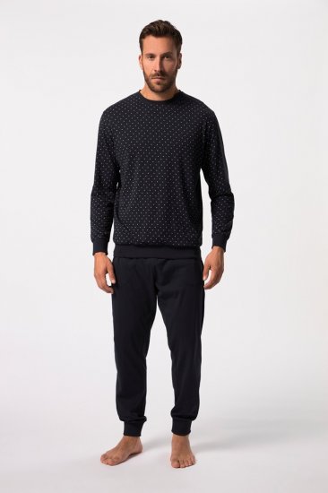 JP1880 Pyjamas Two-piece Long Sleeve and Long Trousers Navy - Undertøj og badetøj - Badetøj og Undertøj i store størrelser 