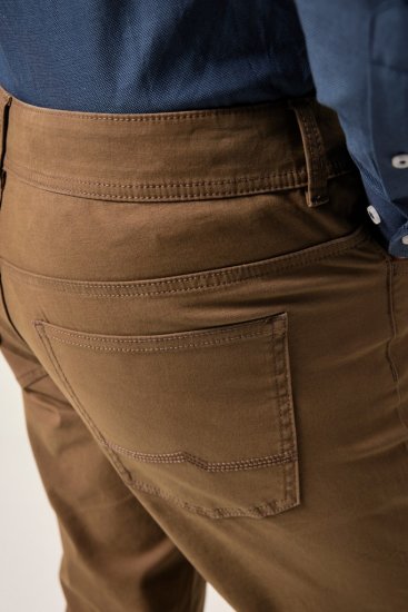 JP1880 Twill Trousers Belly Fit 5-Pocket Brown - Jeans og bukser - Herrejeans og bukser i store størrelser W40-W70