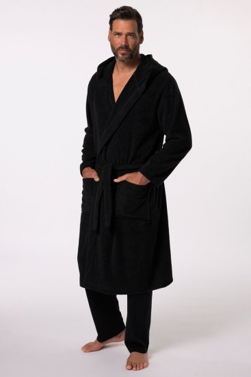 JP1880 Bathrobe Terry Black - Undertøj og Badetøj - Badetøj og Undertøj i store størrelser 