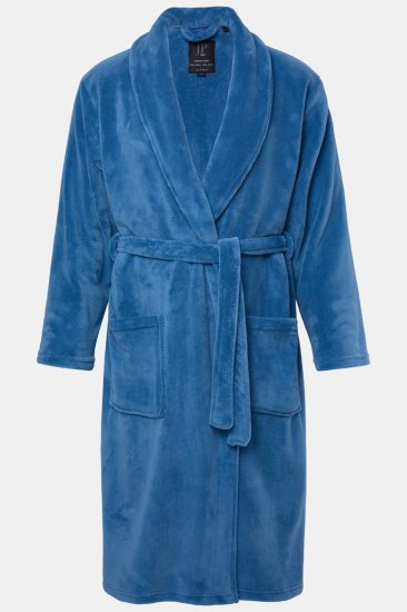 JP1880 Bathrobe with Spacious Pockets Denim Blue - Undertøj og badetøj - Badetøj og Undertøj i store størrelser 