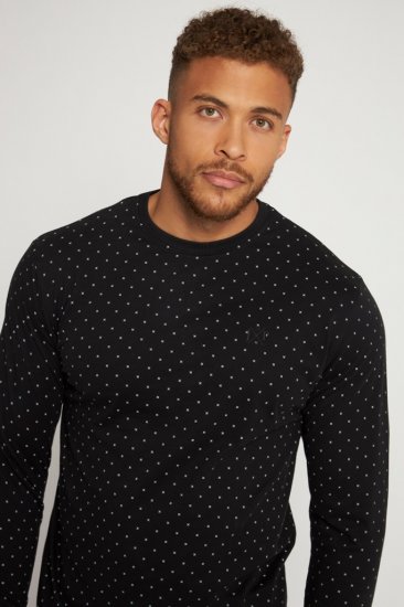 JP1880 Two-piece Pyjamas Long Sleeve and Long Trousers Black - Undertøj og badetøj - Badetøj og Undertøj i store størrelser 