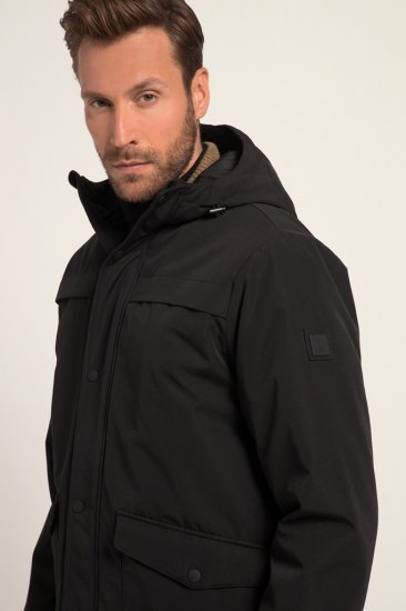 JP1880 Warm Parka with Wind Cuffs Black - Jakker - Jakker i store størrelser, 2XL- 12XL