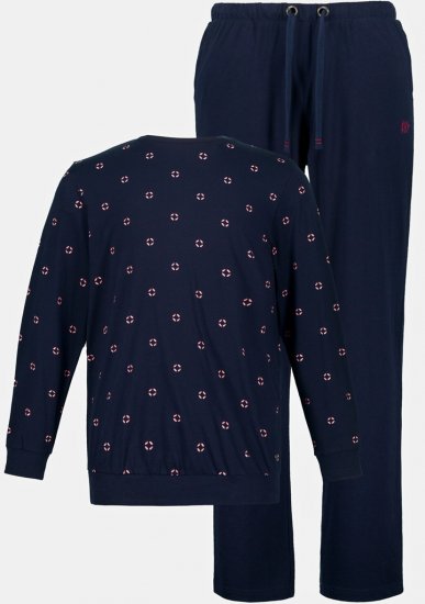 JP1880 Two-piece Pyjamas Long Sleeve and Long Trousers Navy - Undertøj og Badetøj - Badetøj og Undertøj i store størrelser 