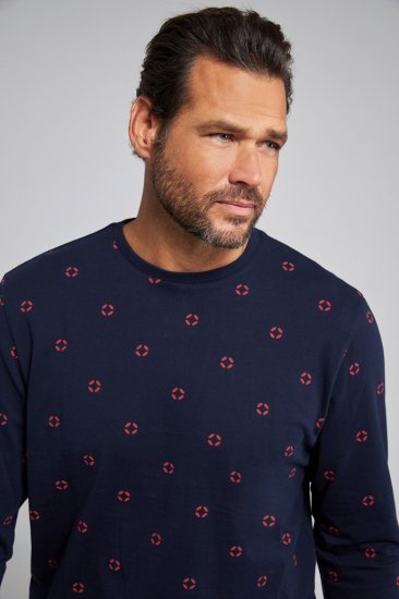 JP1880 Two-piece Pyjamas Long Sleeve and Long Trousers Navy - Undertøj og badetøj - Badetøj og Undertøj i store størrelser 