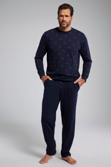 JP1880 Two-piece Pyjamas Long Sleeve and Long Trousers Navy - Undertøj og badetøj - Badetøj og Undertøj i store størrelser 