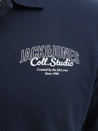 Jack & Jones Makoto Polo Short Sleeve Navy - Polotrøjer - Polotrøjer 2XL-8XL