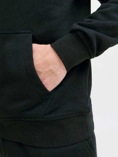 Jack & Jones Soho Hoodie Black - Trøjer og hættetrøjer - Trøjer og Hættetrøjer i store størrelser - 2XL-14XL