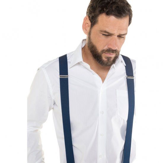JP1880 Suspenders X-Shape Navy - Tilbehør - 