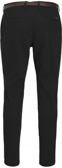 Jack & Jones Marco Adam Belted Slim Fit Chino Pants Black - Jeans og bukser - Herrejeans og bukser i store størrelser W40-W70