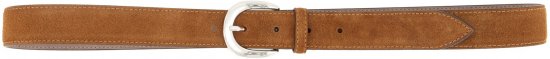 Ulla Popken Suede Thin Belt Brown - Damebælter i store størrelser - 