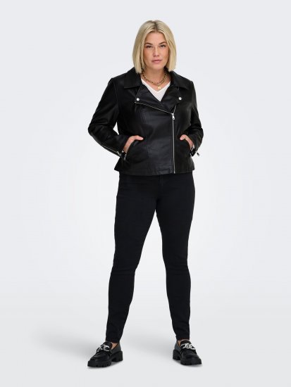 Only Carmakoma Emmy Biker Jacket Black - Skindjakker - 