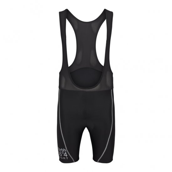 North Latitude Sport Bike Shorts With Suspenders Black - Cykeltøj - 