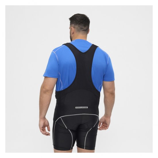 North Latitude Sport Bike Shorts With Suspenders Black - Cykeltøj - 