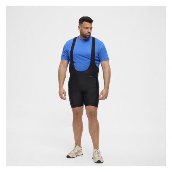 North Latitude Sport Bike Shorts With Suspenders Black - Cykeltøj - 