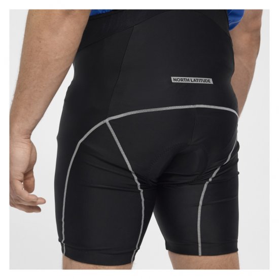 North Latitude Sport Bike Shorts With Suspenders Black - Cykeltøj - 